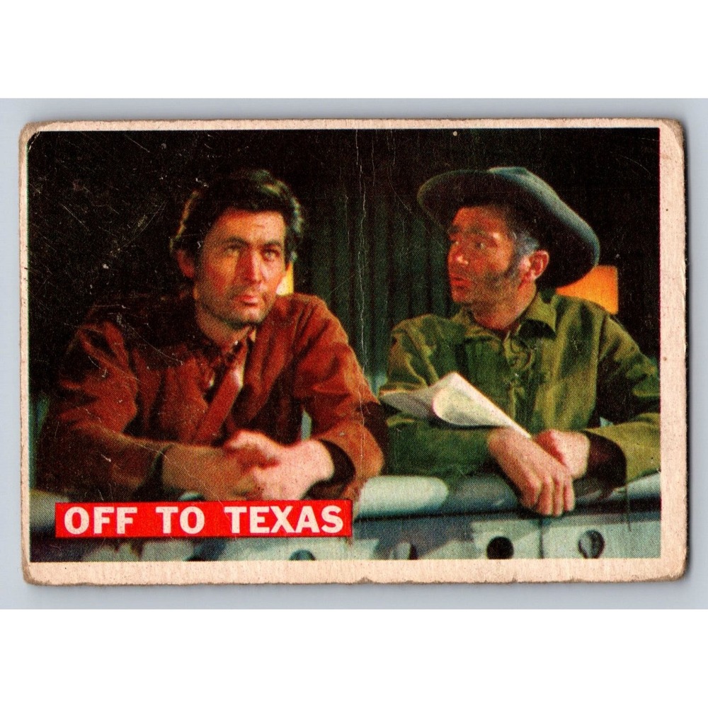 Walt Disney's Davy Crockett Fess Parker 1955 Topps #46 Off to Texas Vintage